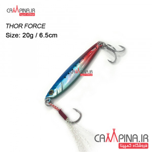 طعمه جیگ ماهیگیری THORE FORCE آبی قرمز 20 گرم