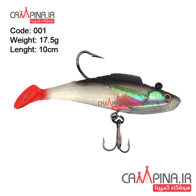 طعمه ژله ای Taixing17 دودی دم قرمز کد 001 طول 10 سانت وزن 17.5 گرم taixing-lure-gray-redtail-01