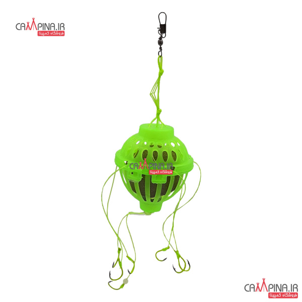 green bait basket with 6 hooks-6 1721196380